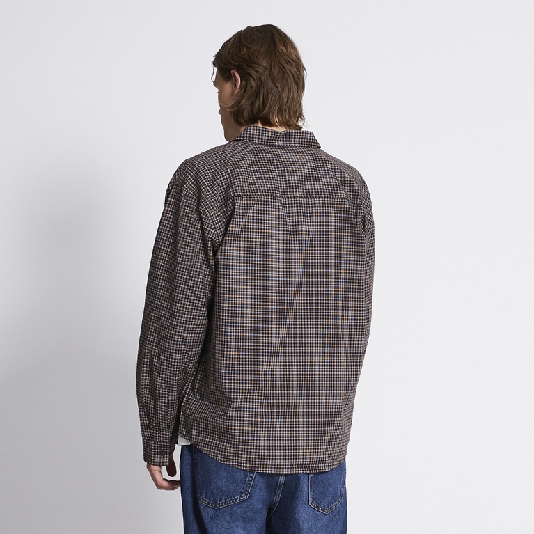Boxy check shirt "Chicago" Brown